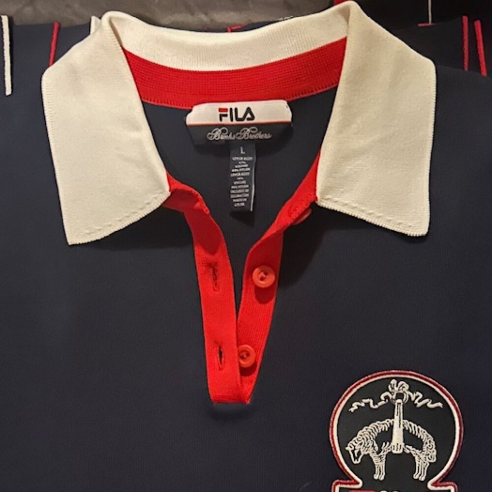 Fila and Brooks Brothers pleated sweater knit tennis dress